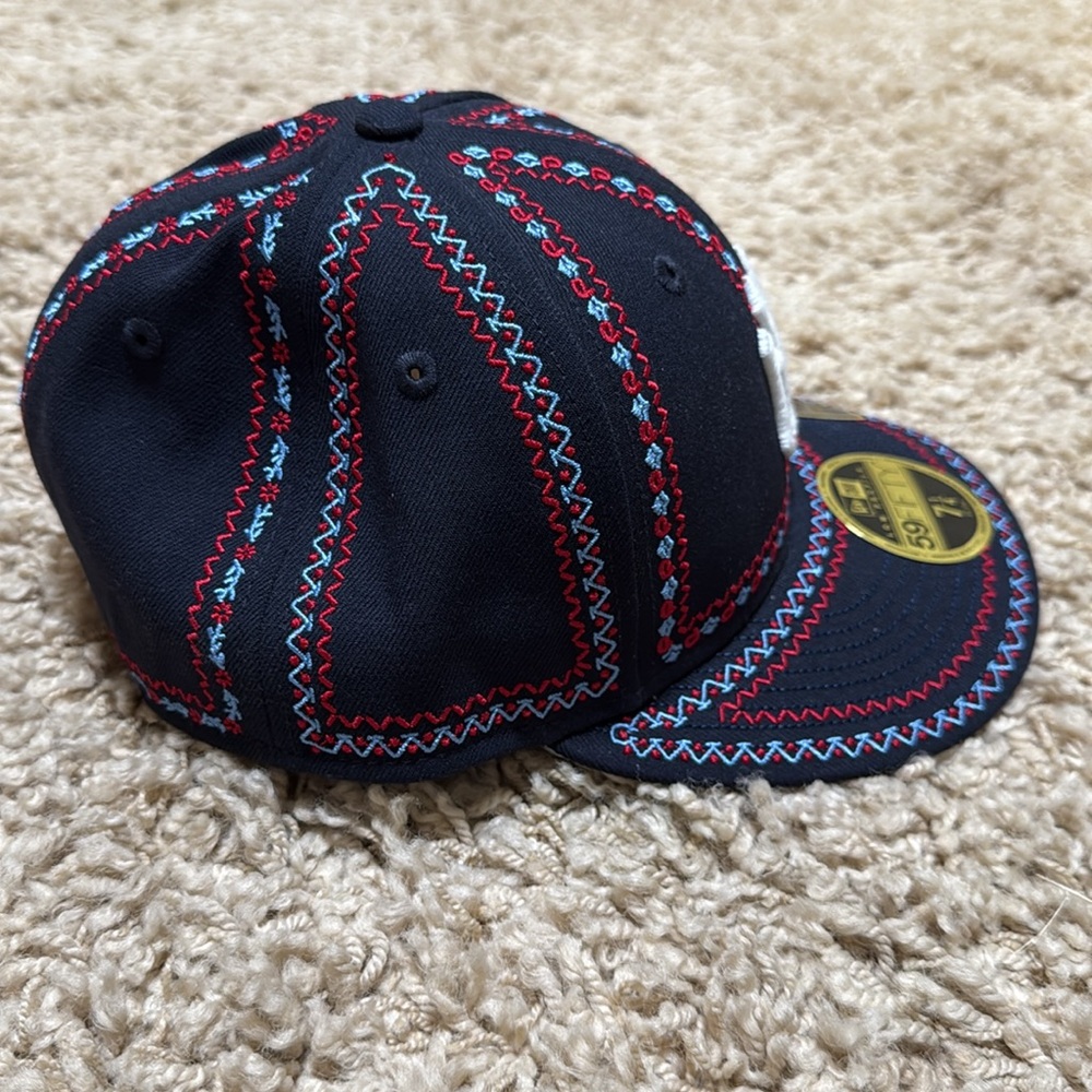 NWT Kith New Era Yankees Floral Frame 59Fifty Fitted Hat Cap Navy Blue - Picture 4 of 10